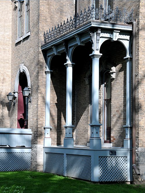 Street level porch on The Hastings County Museum, Belleville, Ontario 
